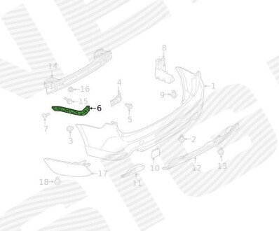 Кріплення бампера Signeda PSB43110AR