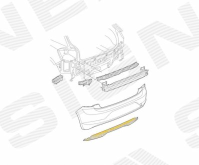 Спойлер бампера Signeda PVG05224VA