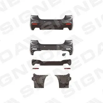Бампер задний Signeda PBM04196ASET