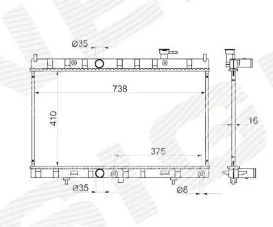 Радиатор Signeda RA68789Q