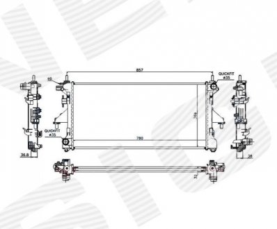 Радиатор Signeda RA63556Q