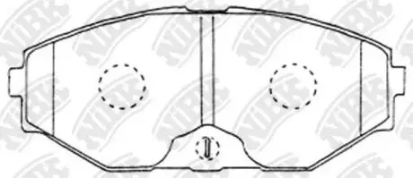 Фото колодки передні NISSAN Maxima QX CA33,A32,J30 INFINITI Q45,J30 NiBK PN2261 Колодки передні NISSAN Maxima QX CA33,A32,J30 INFINITI Q45,J30 NiBK PN2261