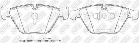 Колодки передні з датчиком BMW NiBK PN0518W