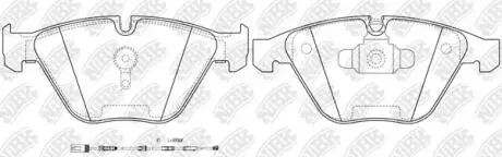 Колодки передние с датчиком BMW NiBK PN0518W