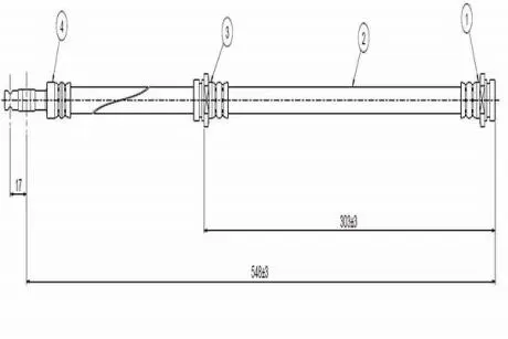 MAZDA Шланг тормозной передн. 626 -91 CAVO C800 214A