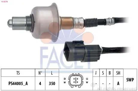 Лямбда-зонд Hyundai Accent/i10/ix20 / Kia Ceed/Rio 1.2/1.4/1.6i 13-> FACET 10.8276
