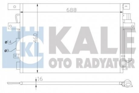 KALE CHRYSLER Радиатор кондиционера с осушителем 300C,Lancia Thema KALE OTO RADYATOR 343135