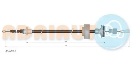 DB Трос ручного гальма задн. Лев. S-KLASS W221 ADRIAUTO 27.0269.1