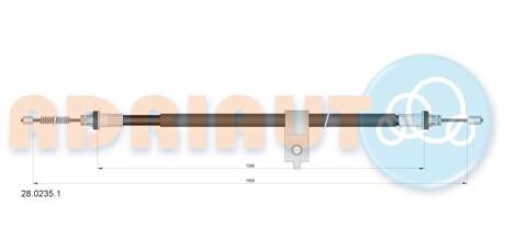 Трос ручного гальма ADRIAUTO 28.0235.1