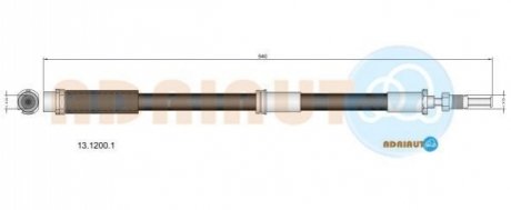 FORD Шланг тормозной передний Fusion 02- ADRIAUTO 13.1200.1 (фото 1)