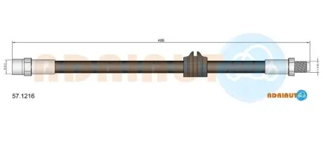 VOLVO шланг гальмівний передн.440/480 88- ADRIAUTO 57.1216