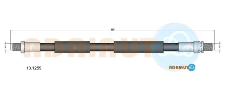 FORD Шланг гальмівний задн.KA -09/98 ADRIAUTO 13.1259