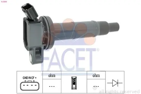 Котушка запалення Camry/Rav 4 2.0-2.4 00-13 FACET 9.6366