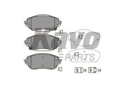 Колодки гальмівні (передні) Toyota Auris II/Corolla 12- (Bosch) KAVO PARTS KBP-9123