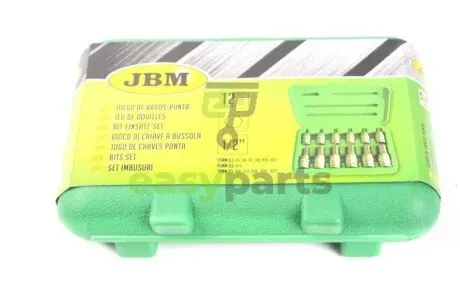 Набір головок 1/2" зі вставками Hex 12 од. JBM 51260