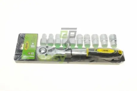 Набір торцевих головок 12-граней з тріскачкою 1/2" 10 од. JBM 52949