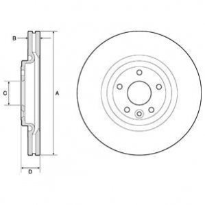 Тормозной диск Delphi BG9166C (фото 1)