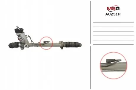 Рульова рейка з ГУР відновлена AUDI A2 2000-2005 1.2D MSG AU251R