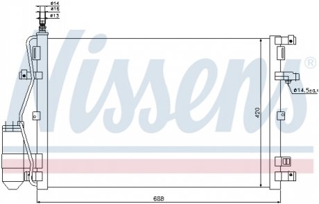 Радиатор кондиционера NISSENS 94937