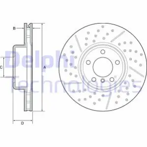 Тормозной диск Delphi BG9234C