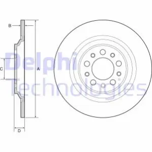 Диск гальм. задн. Jeep Cherokee -18 Delphi BG4961C
