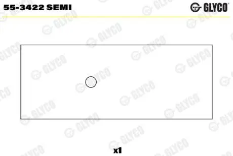 Підшипник ковзання поршневого пальця Glyco 553422SEMI