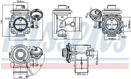 Клапан рециркуляції газів NISSENS 98304