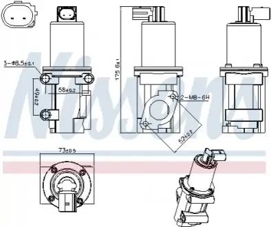 Клапан EGR NISSENS 98306