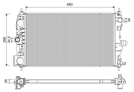 Радиатор Valeo 701229