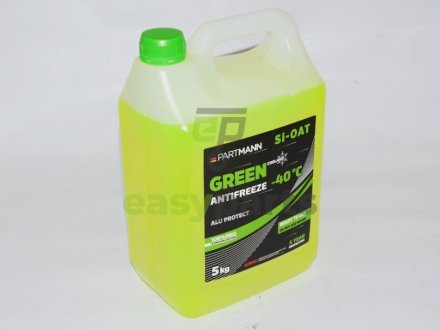 Антифриз зелений G11(SI-OAT) -36C 5kg (готовий) PARTMANN PM040011 (фото 1)
