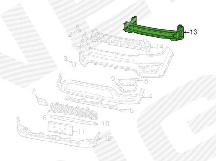 Усилитель переднего бампера Signeda PCR44083A