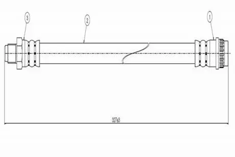 Шланг гальмівний передній Renault Logan/Sandero/Lada Largus (06-) CAVO C800474A