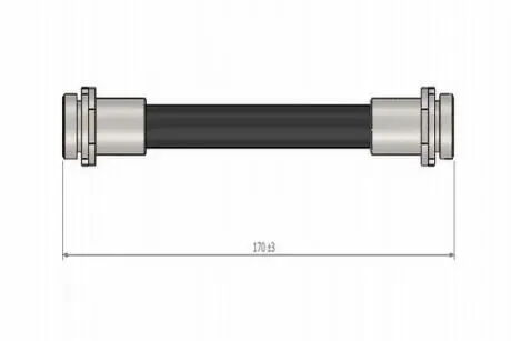 Фото шланг гальмівний задній VW Golf/ Skoda Octavia, Fabia (01-) CAVO C800544A Шланг гальмівний задній VW Golf/ Skoda Octavia, Fabia (01-) CAVO C800544A