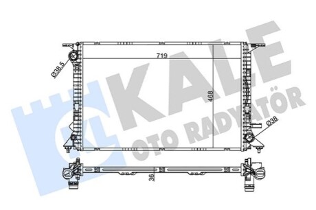 KALE VW радіатор охолодження Audi A4/5/6/7,Q5 2.0/3.0TFSI/TDI 08- KALE OTO RADYATOR 351985