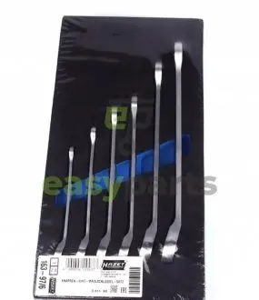 Набір ключів ріжково-накидних з тріскачкою 8-19 мм 6 од. HAZET 163-97/6