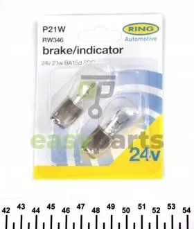 Автолампа P21W 24V 21W BA15d (SBC) Standard (блістер/2шт.) Ring RW346