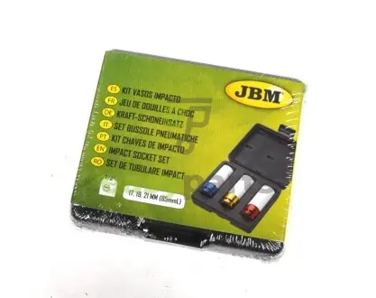 Набір ударних головок 1/2" для шиномонтажу 17-19-21 мм (хромовані) JBM 51336