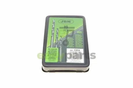 Набір свердл HSS 4341 O1-10 мм 19 од. JBM 53854