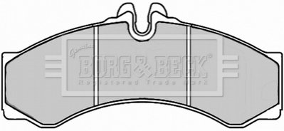 Комплект тормозных колодок, дисковый тормоз BORG & BECK BBP2247
