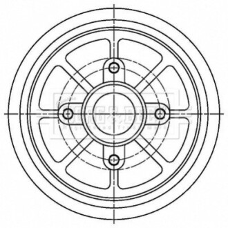 - Гальмівний барабан BORG & BECK BBR7274