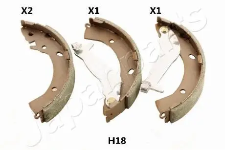 HYUNDAI Щоки гальмівні i10/20,Solaris,Kia Rio III 08- JAPANPARTS GF-H18AF