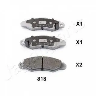Комплект тормозных колодок, дисковый тормоз JAPANPARTS PA-818AF