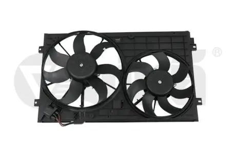 Диффузор вентилятора с двумя вентиляторами 200W+150W с блоком управления VW Tour Vika 91210547801
