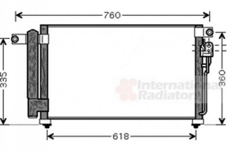 Радиатор кондиционера KIA RIO Van Wezel 83005081