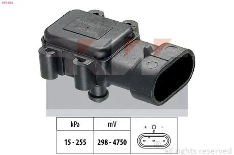 Датчик давления турбины, 01- KW 493 064