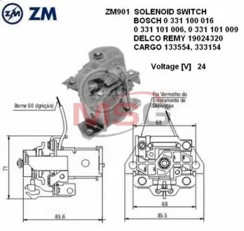 Втягивающее реле ZM ZM901