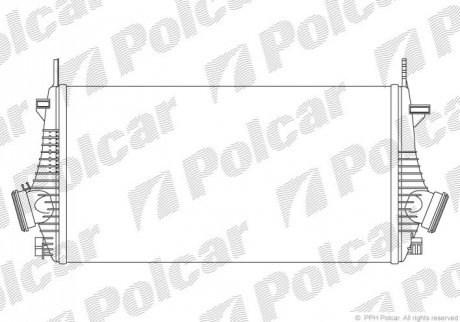 Радіатор повітря (Інтеркулер) Polcar 5520J8-1 (фото 1)