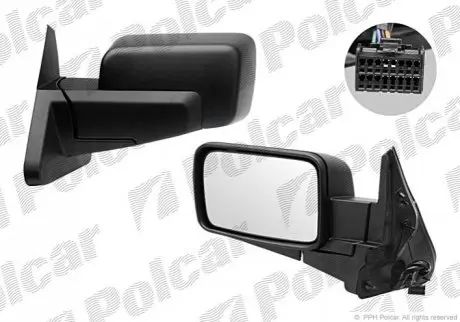 Зеркало наружное левый Polcar 342051
