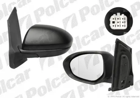 Зеркало наружное левый Polcar 4533512M