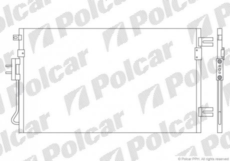 Радиатор кондиционера Polcar 2421K8C1